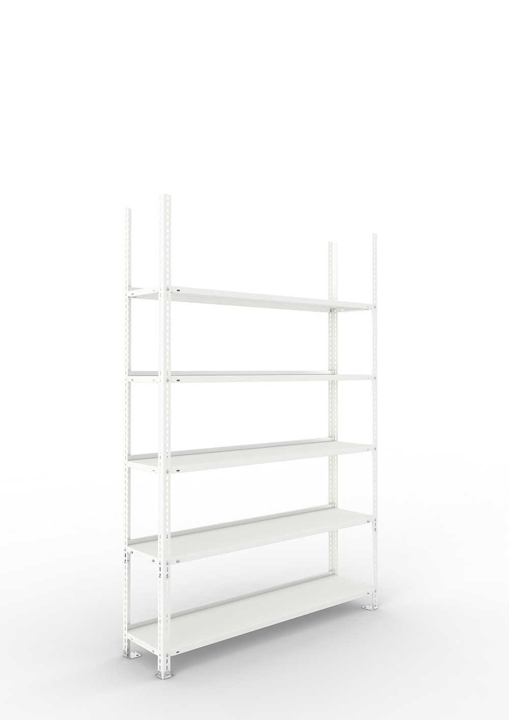 Büro Compact GR 1850 x 1250 x 300 RAL 7035 kpl. mit 5 Böden ohne Abdeckboden - einseitig