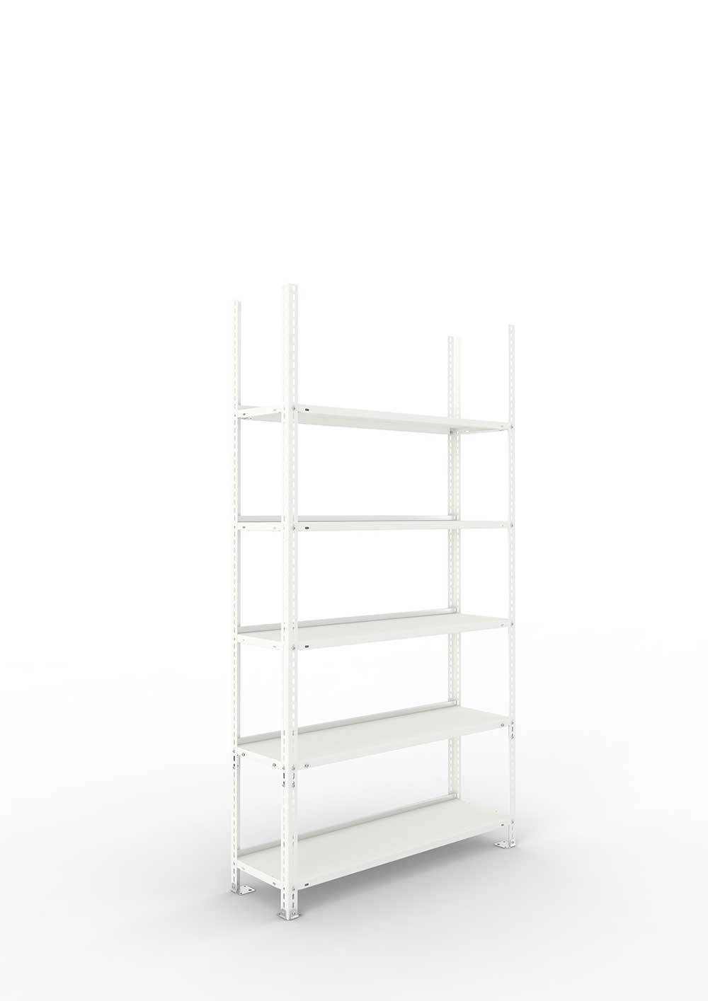 Büroregal Pro Schraubsystem Grundregal – 185×100×30 cm, RAL 7035