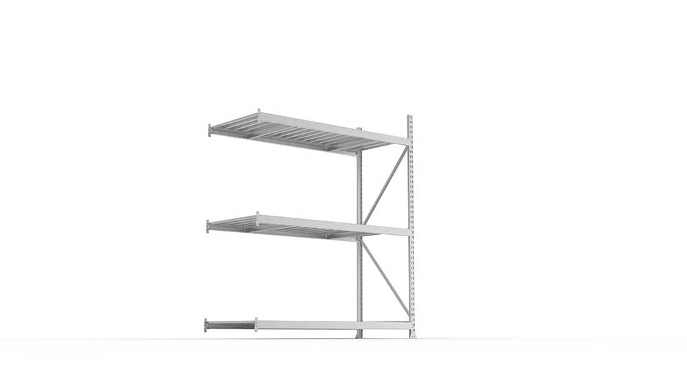 Weitspannregal Anbauregal 220×180×80 cm – Stahlpaneele, verzinkt