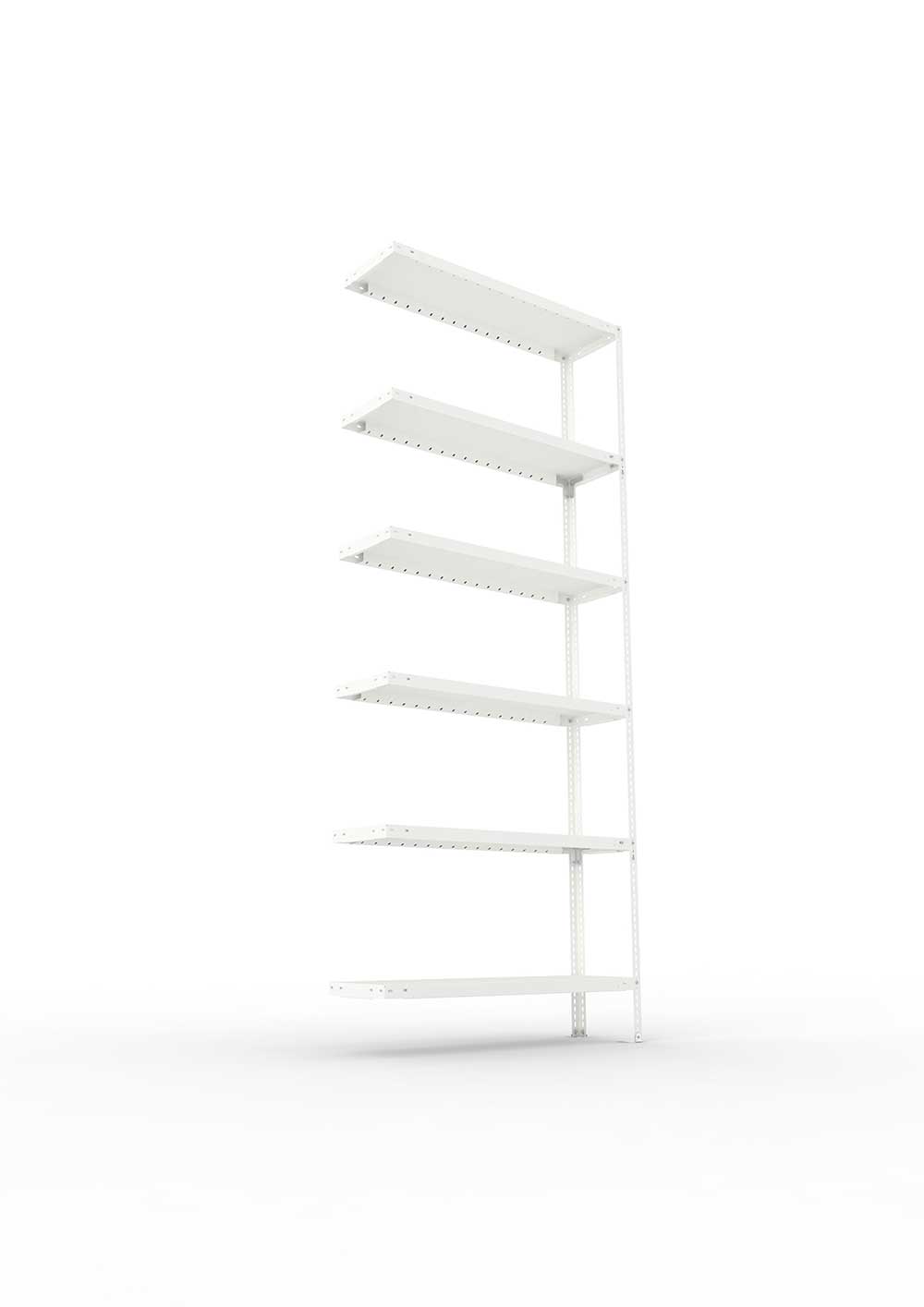 Kellerregal Pro Schraubsystem Anbauregal 250×100×30 cm, 100 kg, 6 Böden