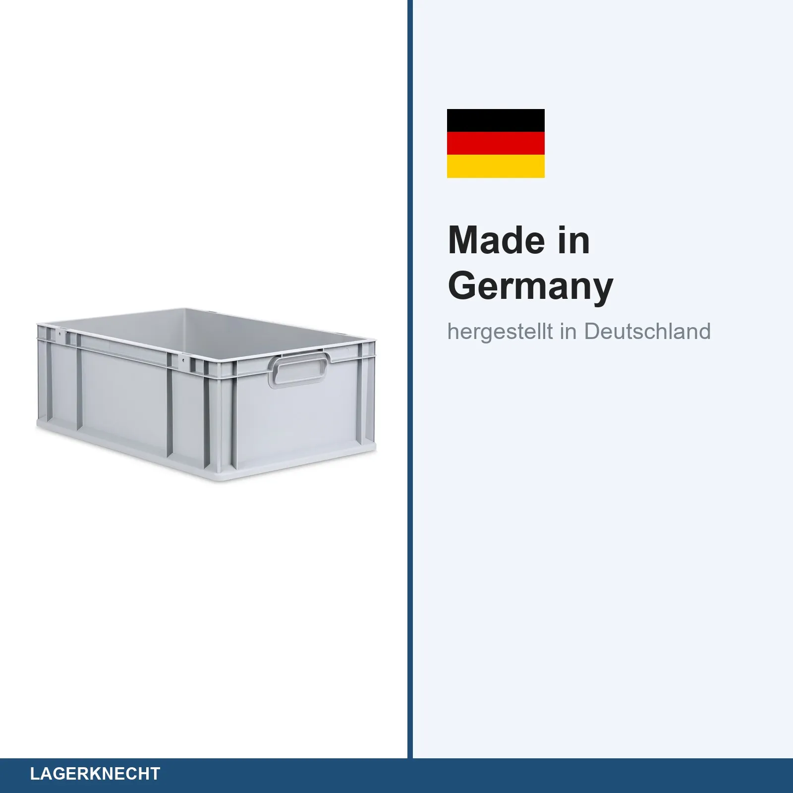 Eurobox 60x40x22 cm mit Scharnierdeckel, NextGen