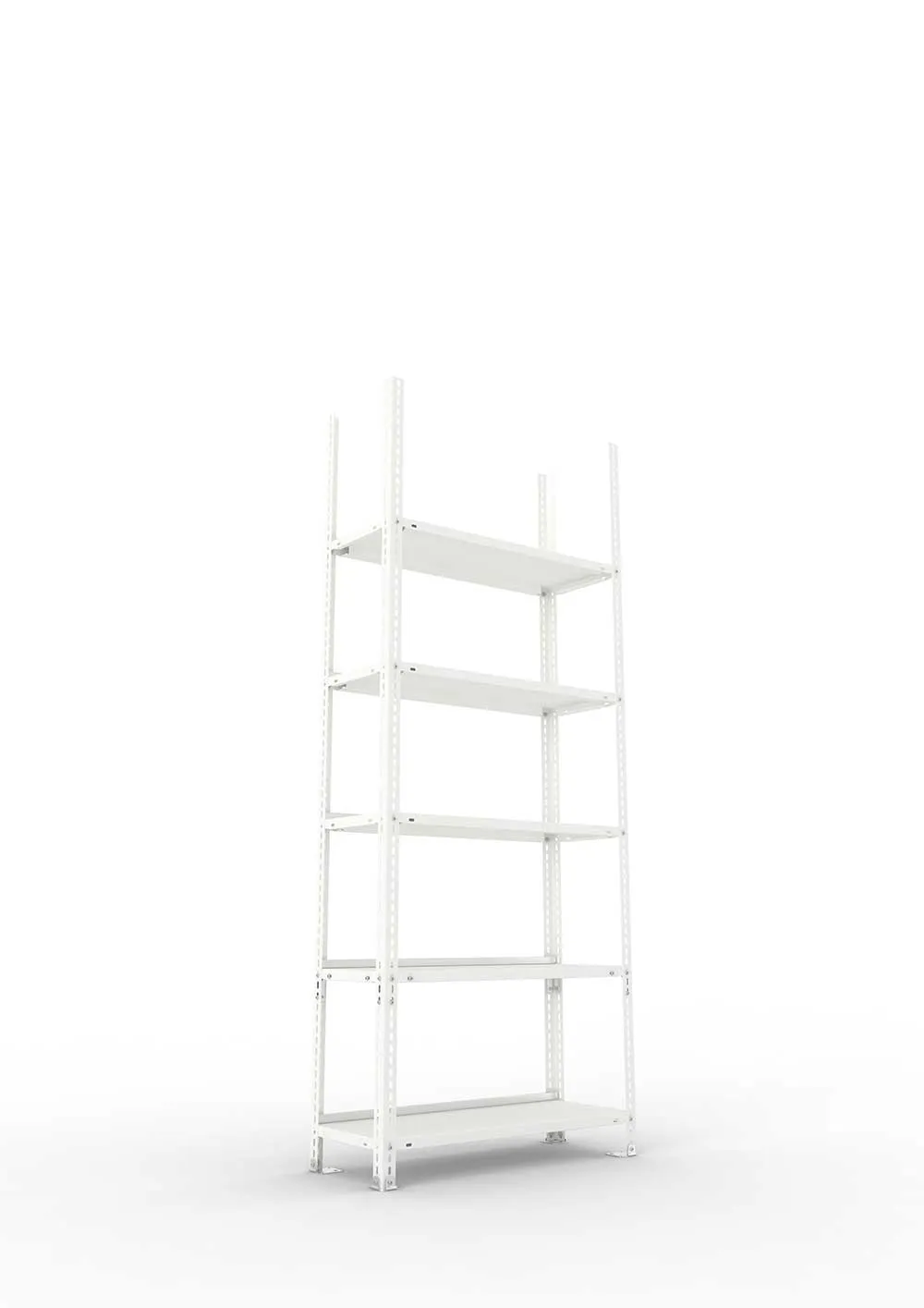 Büroregal Pro Schraubsystem Grundregal – 185×75×30 cm, RAL 7035
