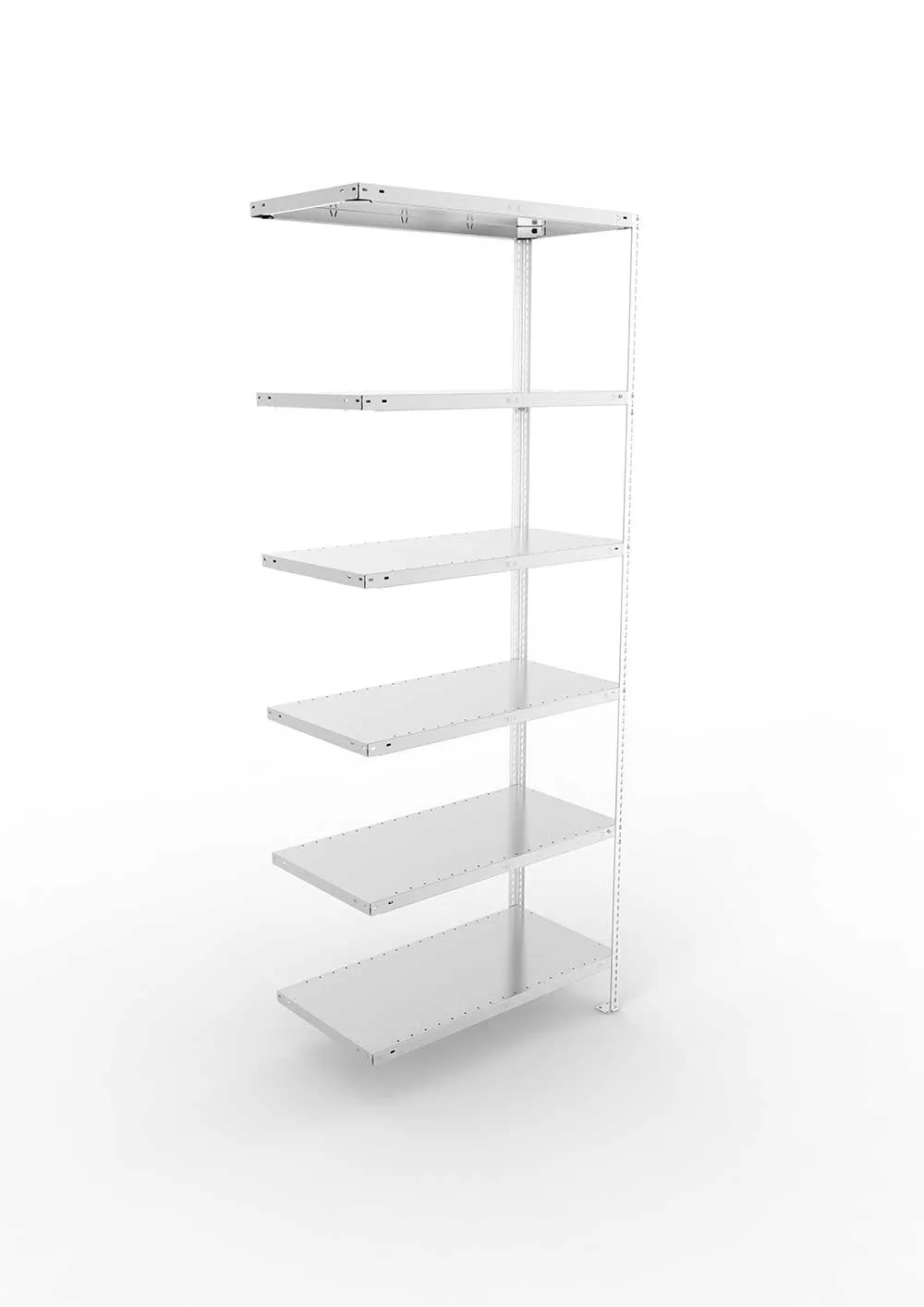 Kellerregal Pro Schraubsystem Anbauregal 250×100×50 cm, 150 kg, 6 Böden, verzinkt