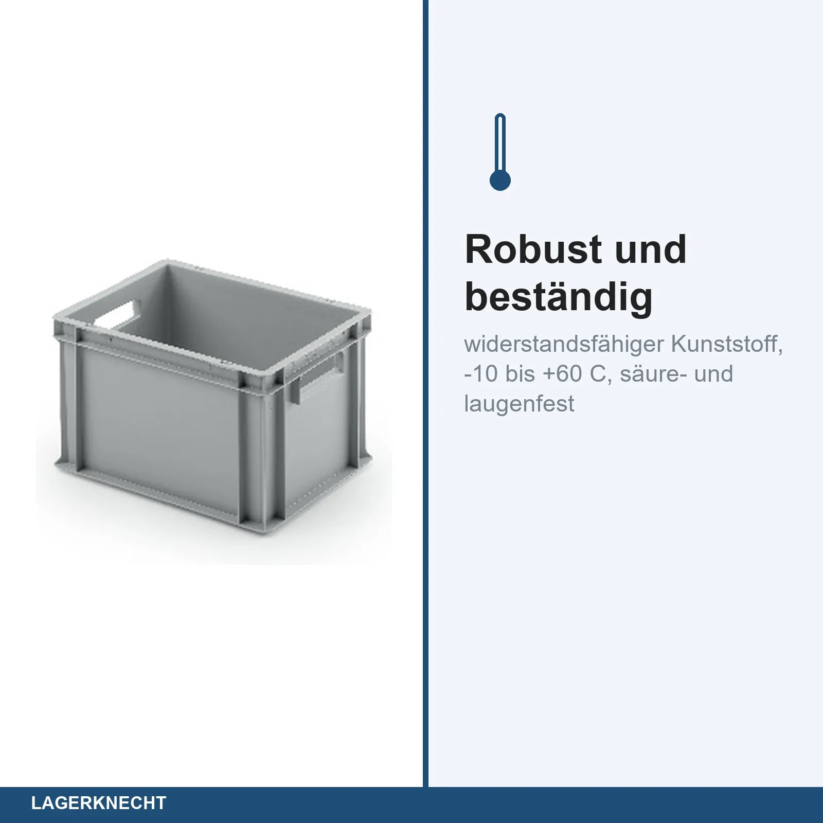Eurobox 40x30x23 cm mit Scharnierdeckel, UNISTA
