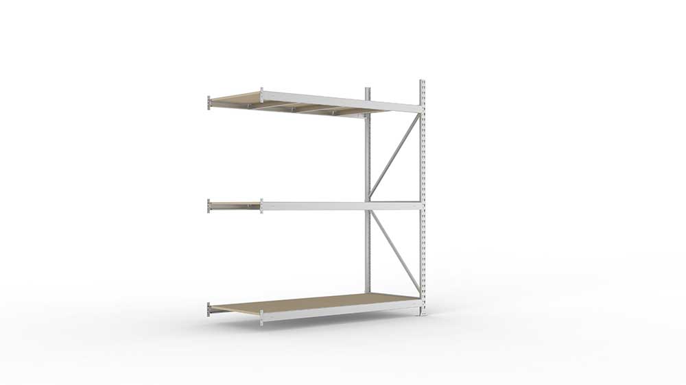 Weitspannregal Anbauregal 220×180×80 cm – Spanplatten, verzinkt