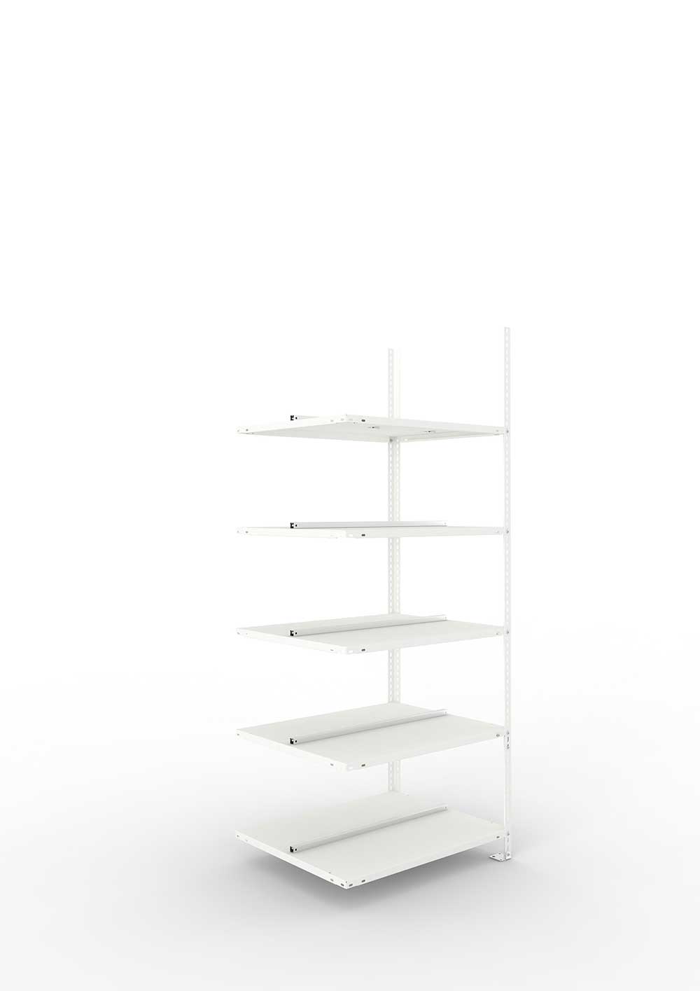 Büroregal Pro Schraubsystem Anbauregal – 185×75×60 cm, RAL 7035