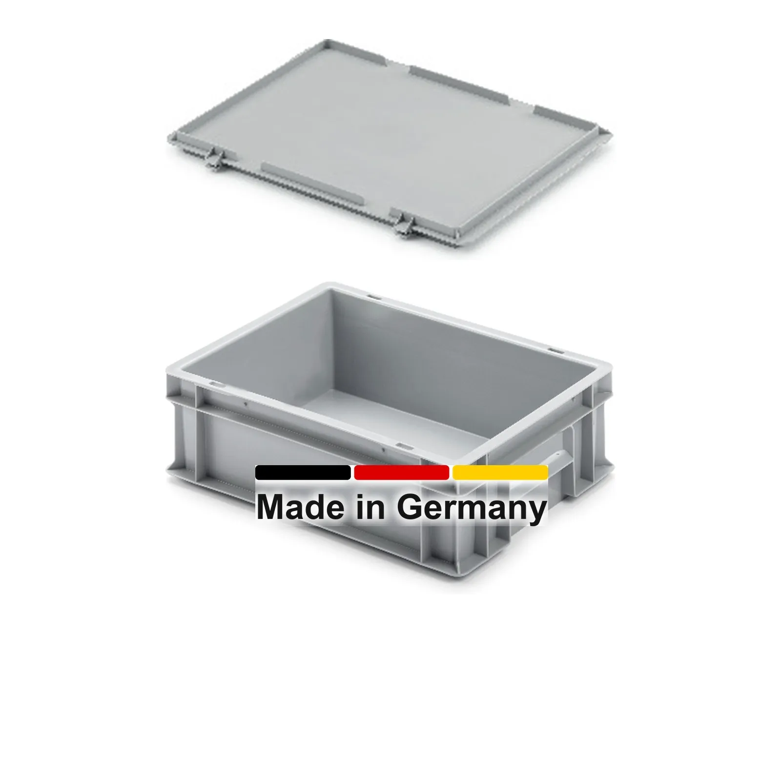 Eurobox 40x30x12 cm mit Scharnierdeckel, UNISTA