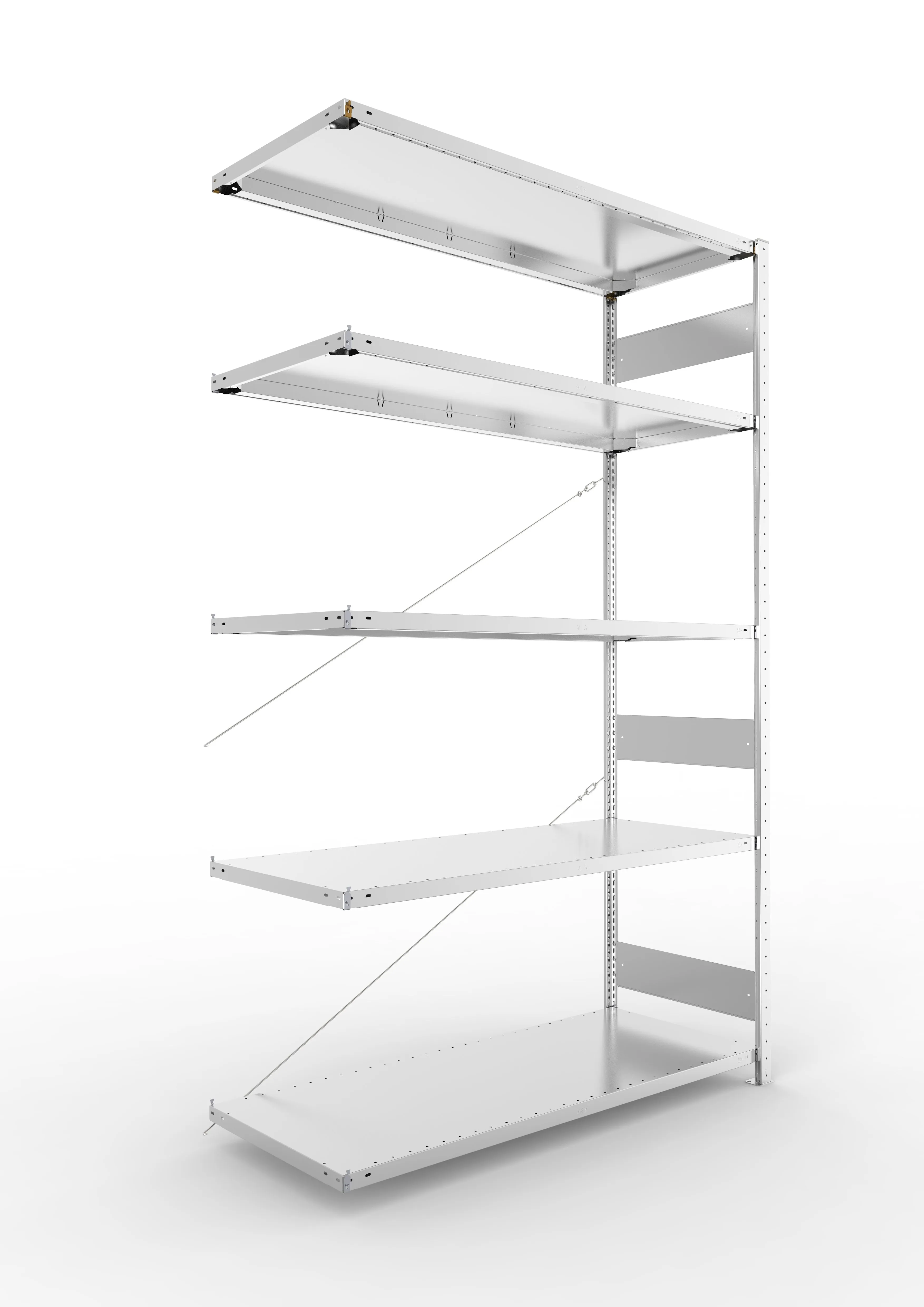 Palettenregal Ständer 100/20 S – 550×110 cm, verzinkt