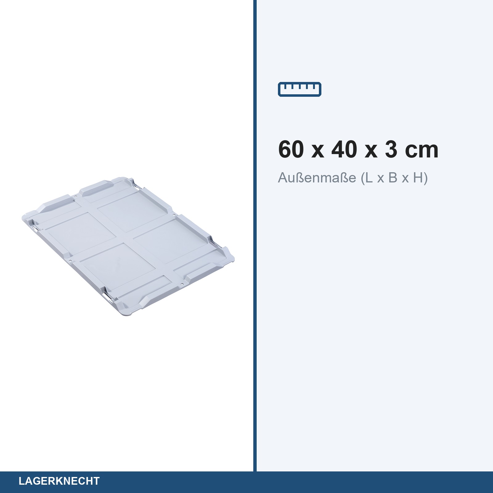 Auflagedeckel Eurobox NextGen - Grundmaß 600 x 400