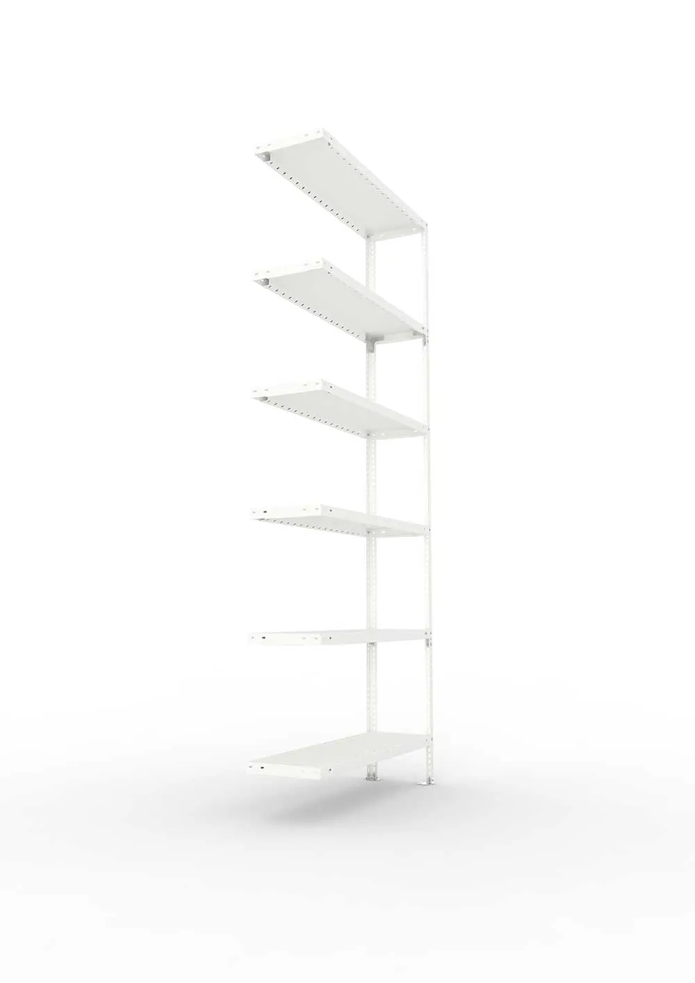 Kellerregal Pro Schraubsystem Anbauregal 250×100×30 cm, 100 kg, 6 Böden