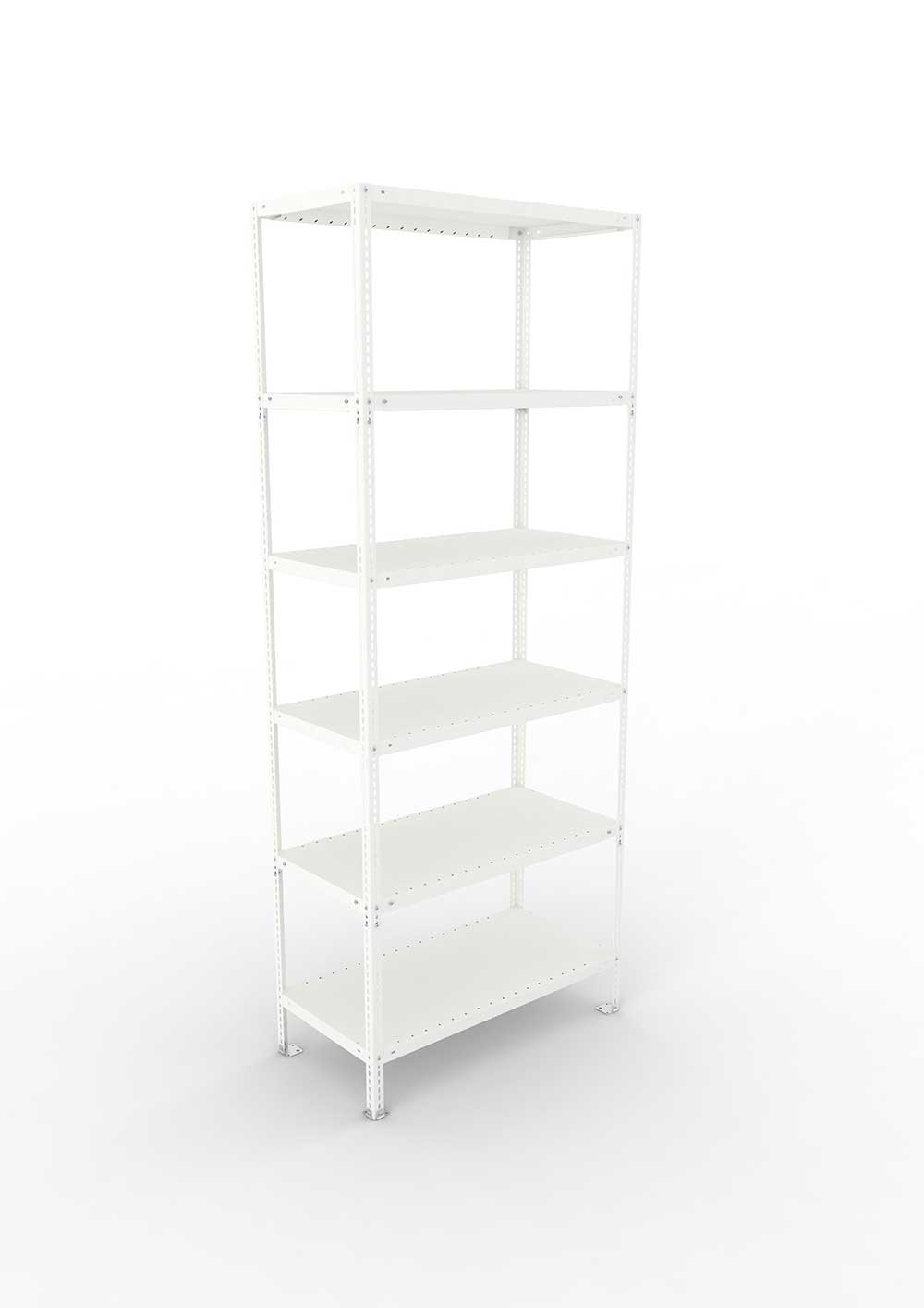 Kellerregal Pro Schraubsystem Grundregal 250×100×50 cm, 100 kg, 6 Böden