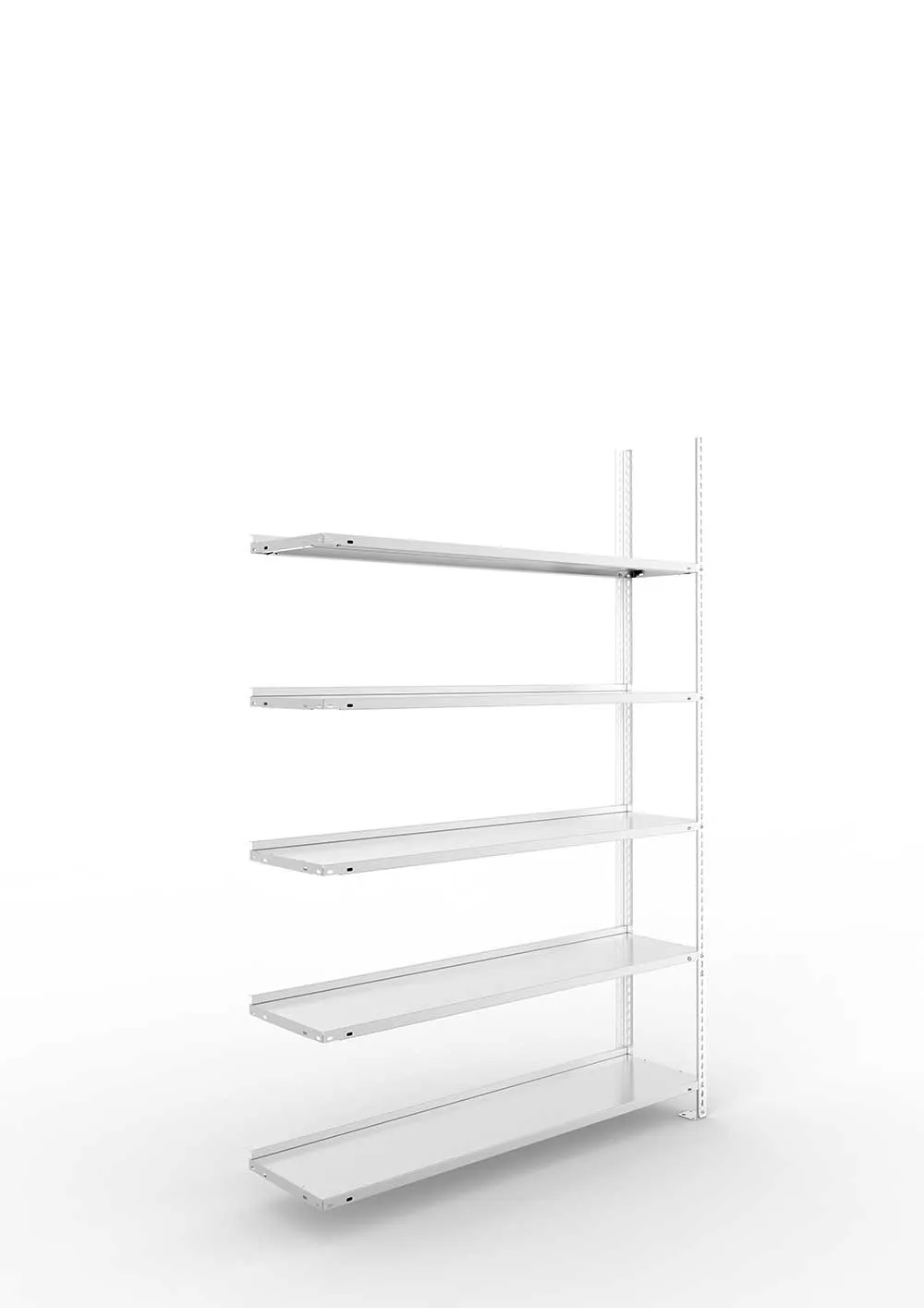 Büroregal Pro Schraubsystem Anbauregal – 185×125×30 cm, verzinkt