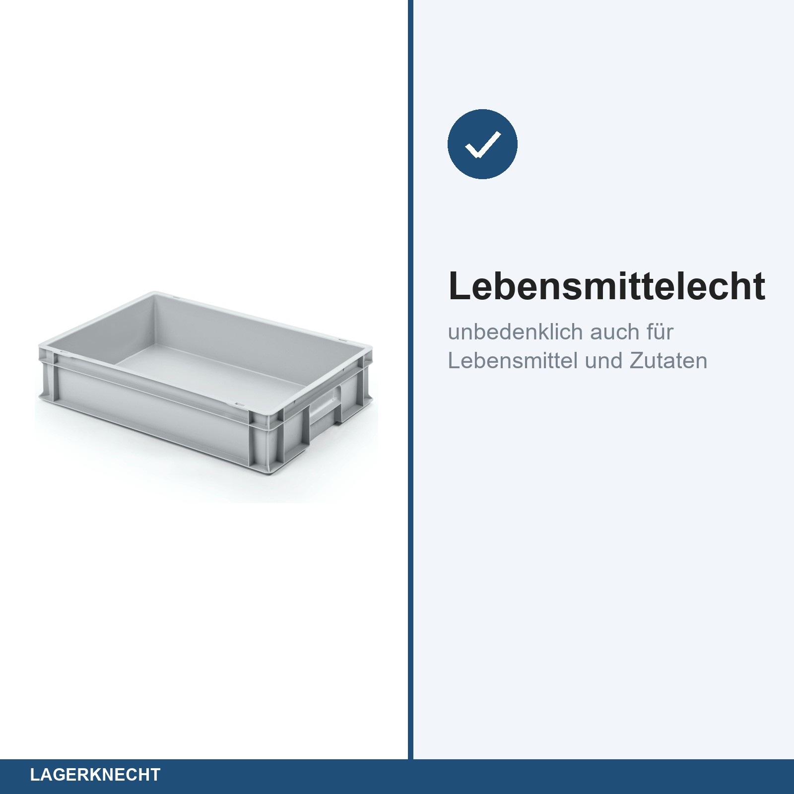 Eurobox 60x40x12 cm mit Scharnierdeckel, UNISTA