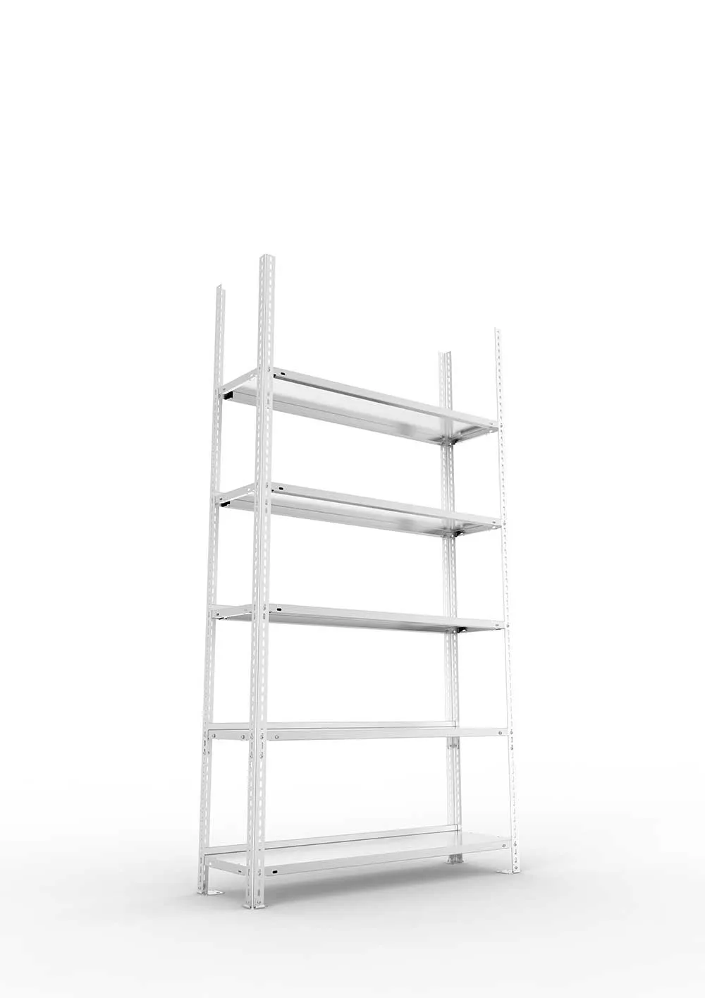 Büroregal Pro Schraubsystem Grundregal – 185×100×30 cm, verzinkt, einseitig