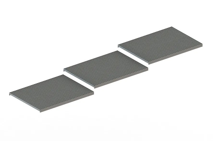 Palettenregal Gitterrost aufgelegt 330×80 cm TPro-Flex0x2 – 1000 kg