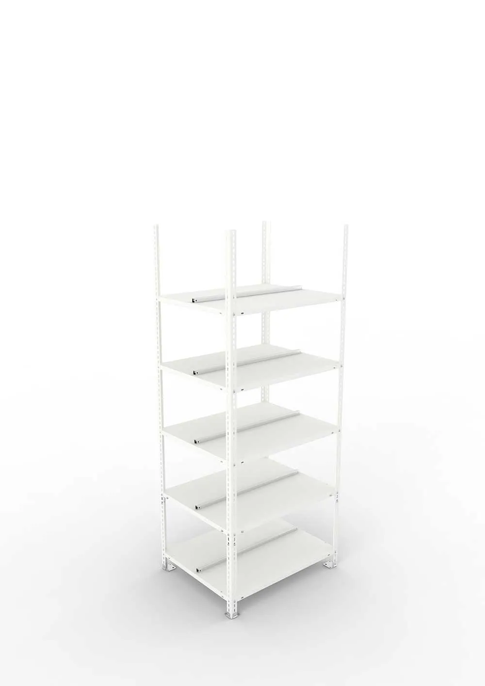 Büroregal Pro Schraubsystem Grundregal – 185×75×60 cm, RAL 7035