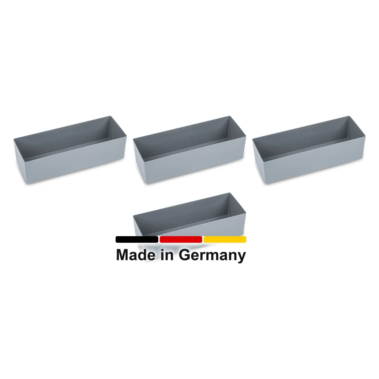 4x Einsatzkasten 36,6x13,3x10 cm - füllt eine Eurobox 60x40