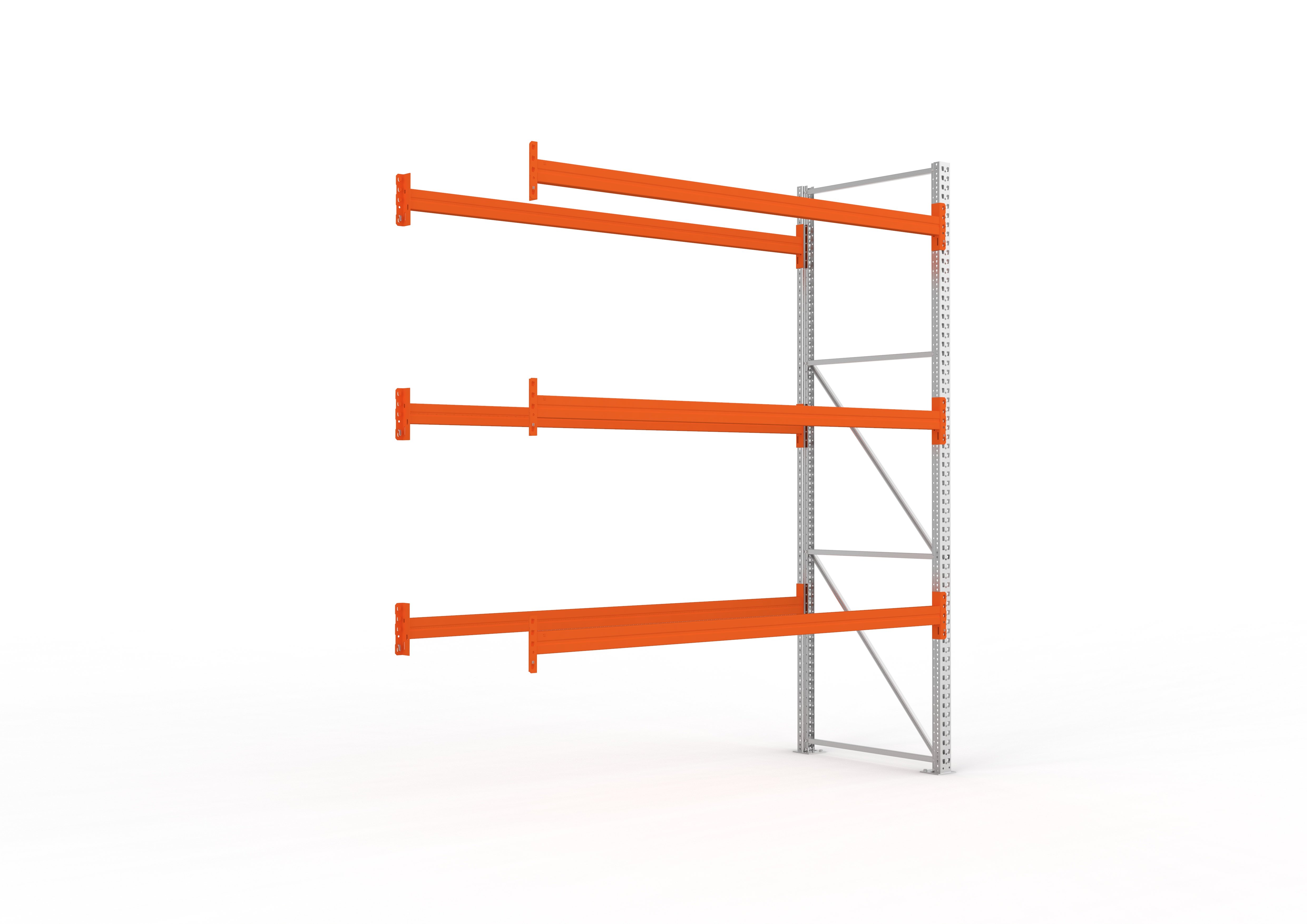 Palettenregal Anbaumodul – 330×278×110 cm, bis 800 kg, 4 Ebenen