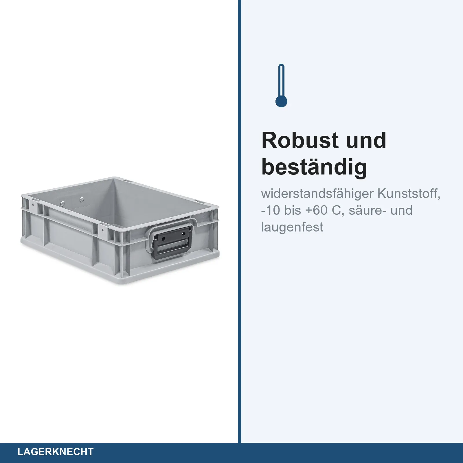 Eurobox 40x30x12 cm mit Scharnierdeckel, NextGen Portable Duo