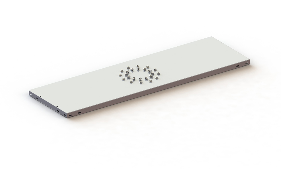 Abdeckboden 100×30 cm, RAL 7035
