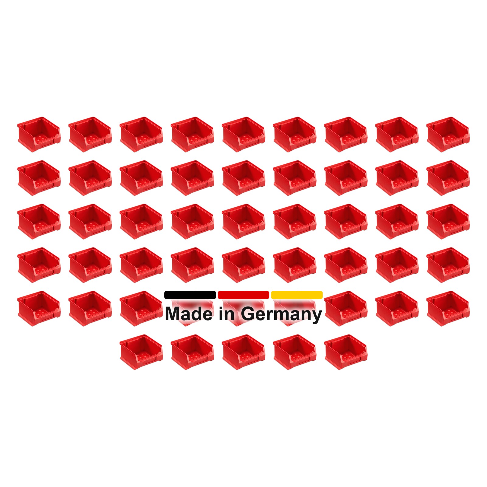 50x Sichtlagerbox 1.0 - rot