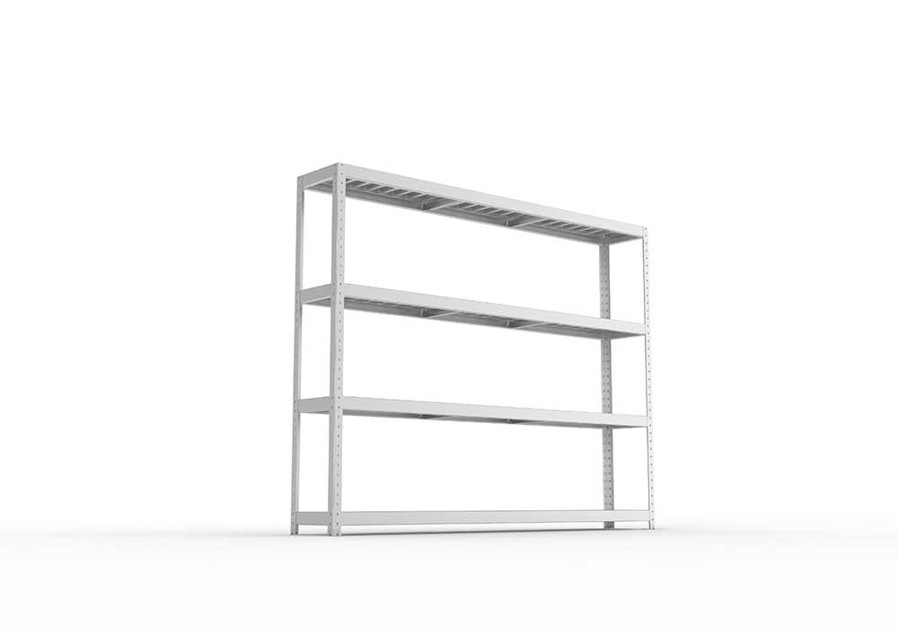 Schwerlastregal Lagerknecht 1970 x 2500 x 400 vzk kpl. mit 4 Fachebenen mit Stahlpaneelen Schwerlastregal Lagerknecht 1970 x 2500 x 400 vzk kpl. mit 4 Fachebenen mit Stahlpaneelen