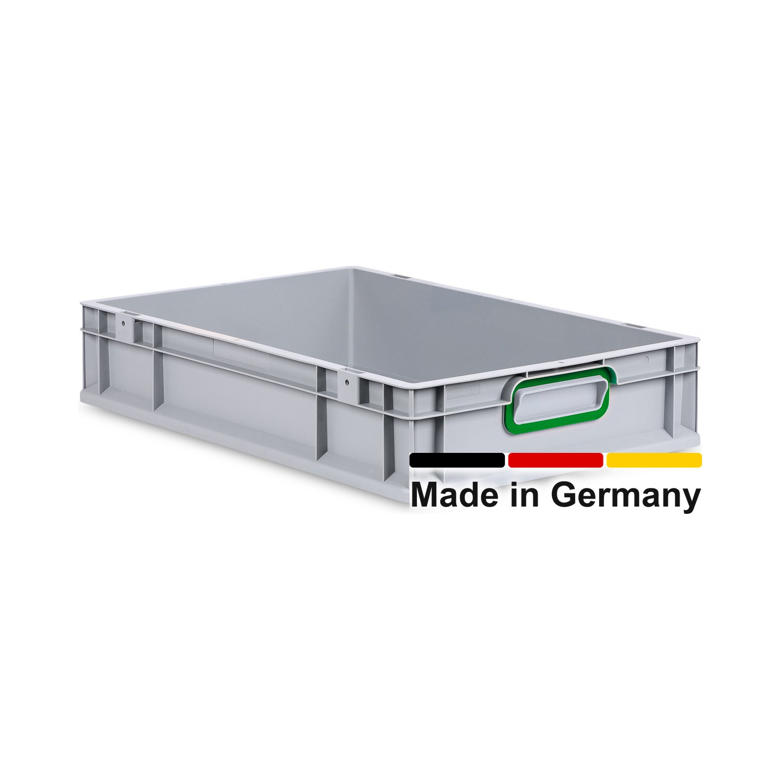 Eurobox 60x40x12 cm, NextGen, Griffe geschl., grün