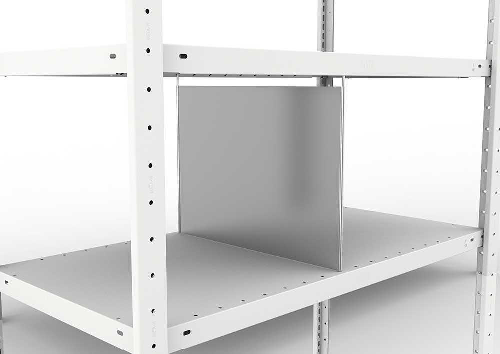 Kellerregal Fachteiler Tiefe 500 x Höhe 400 verzinkt (470 x 340) durchgehend