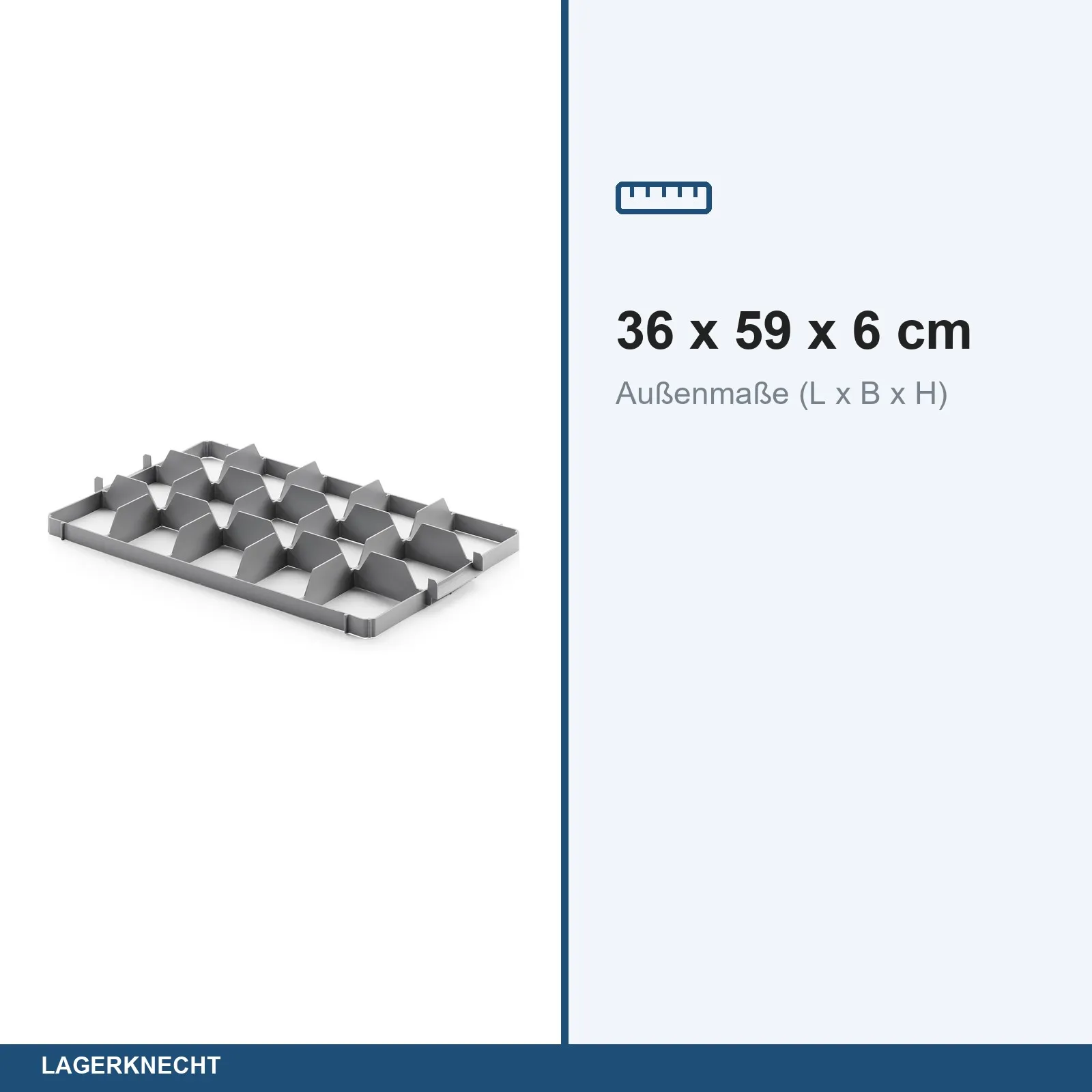 Gefache 3x5 - für 15 Gläser - Oberteil - 116x108x55 mm
