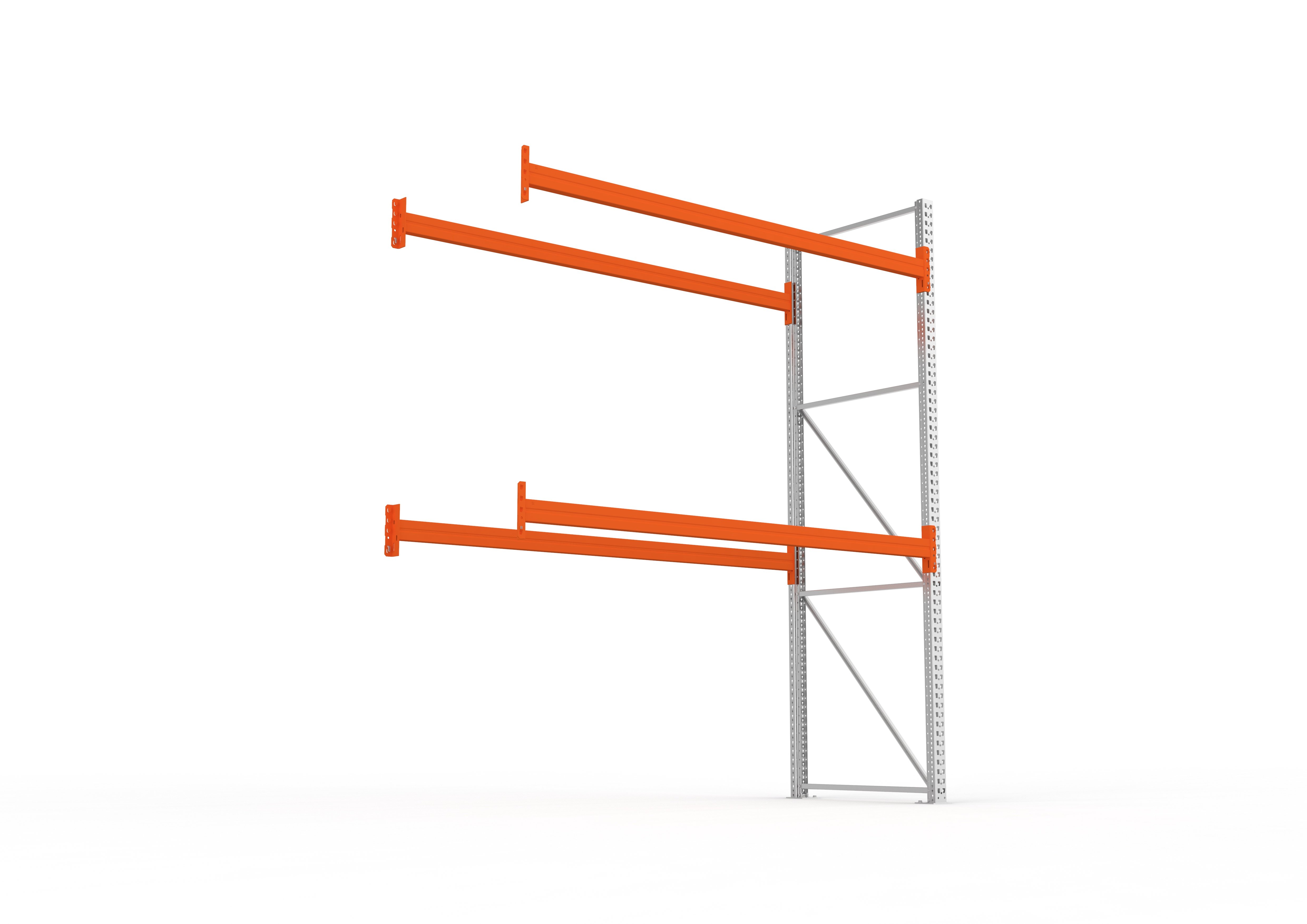 Palettenregal Anbaumodul – 330×278×110 cm, bis 800 kg, 3 Ebenen