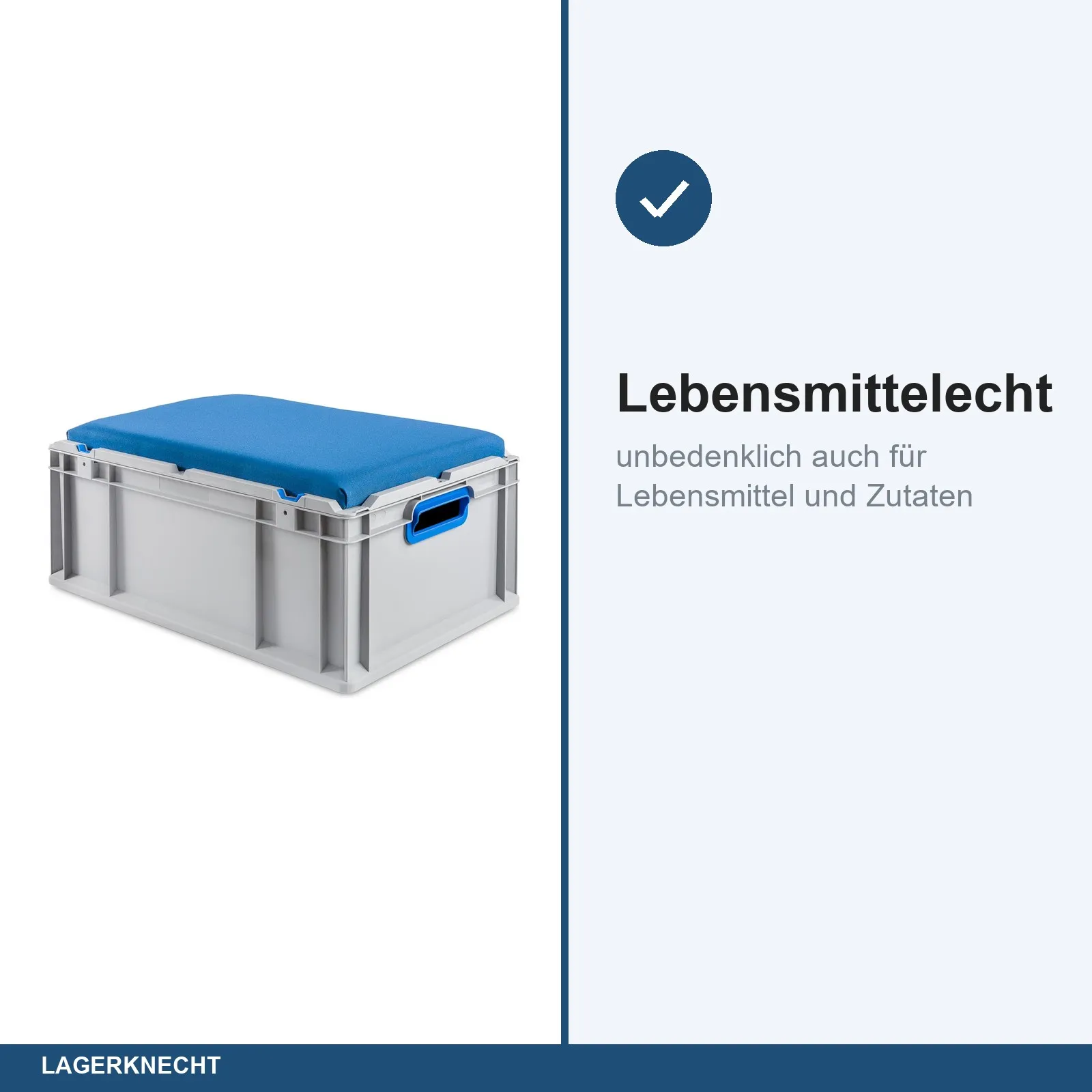 Seat Box 60x40x27 cm, NextGen, Griffe offen, blau