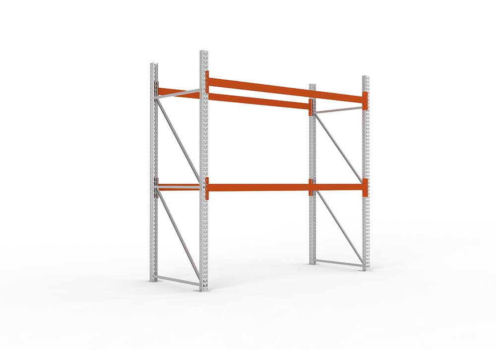 Palettenregal Stabil Grundregal – 270×270×110 cm, 3 Ebenen