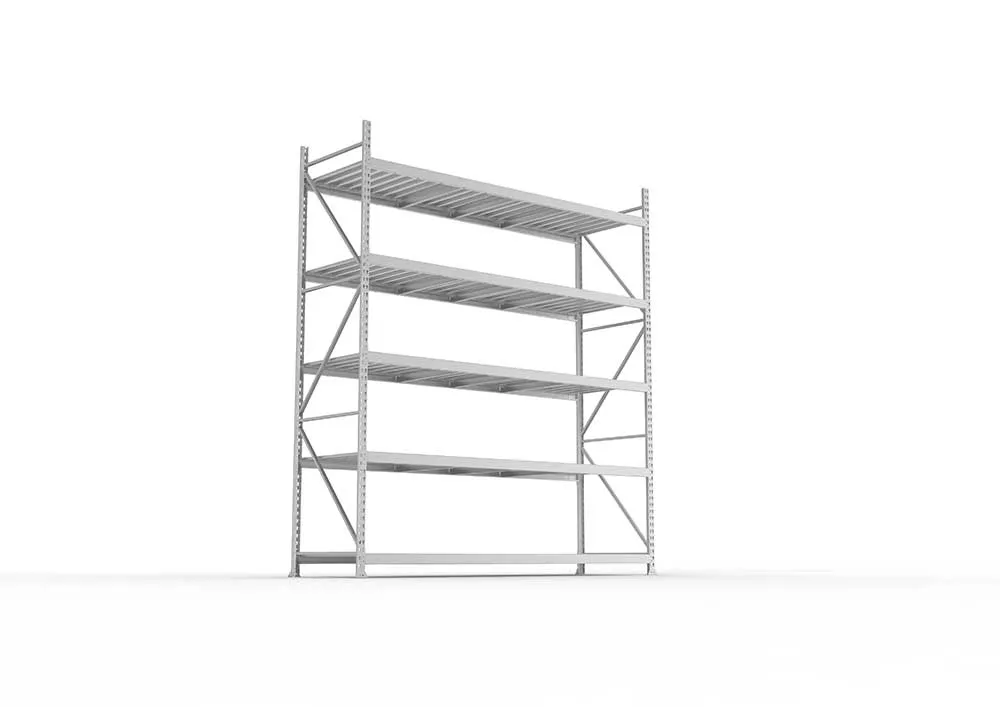 Weitspannregal Grundregal 300×260×80 cm – Stahlpaneele, verzinkt
