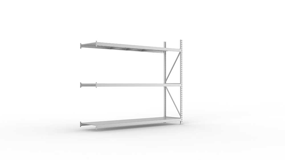 Weitspannregal Anbauregal 220×260×65 cm – Stahlpaneele, verzinkt