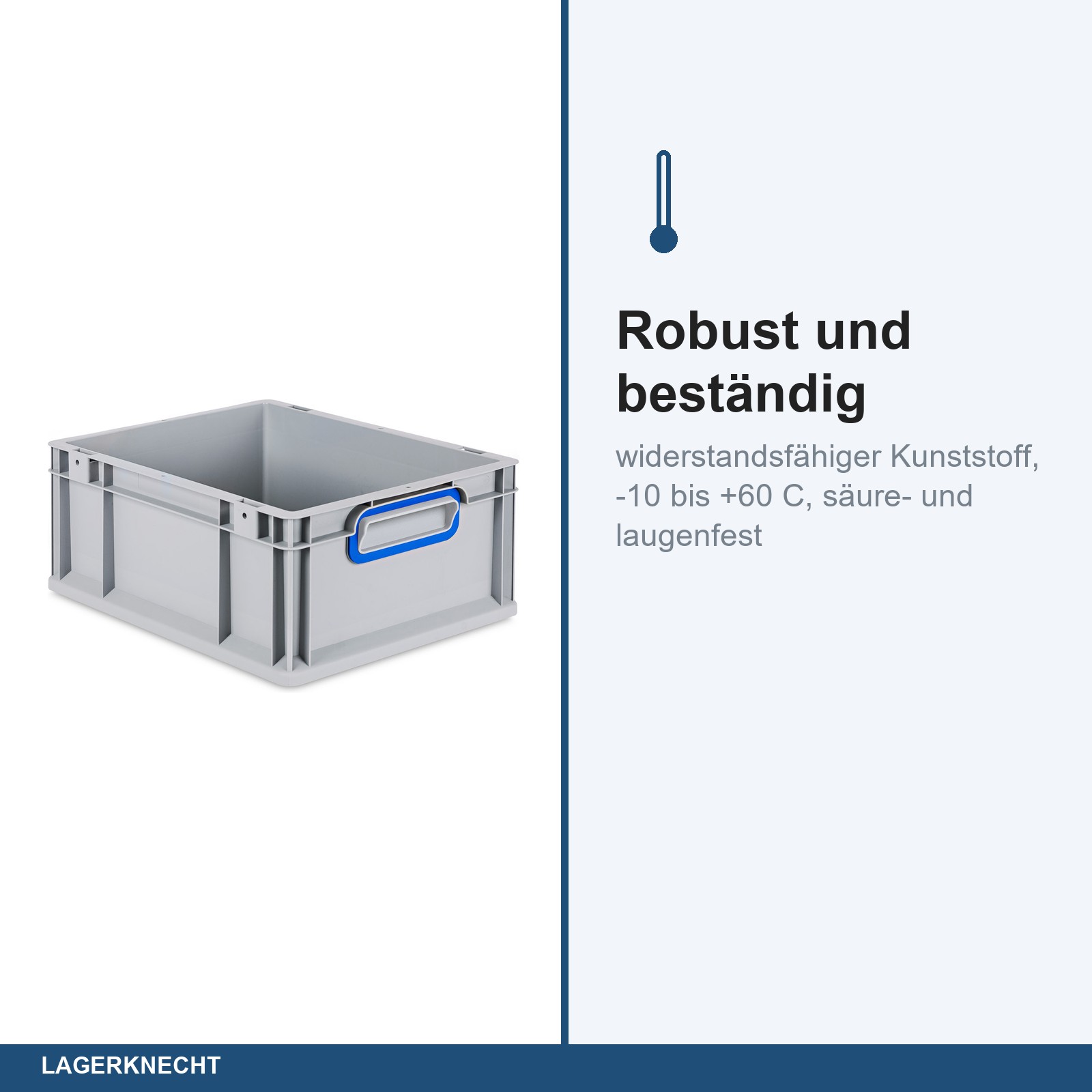 Eurobox 40x30x17 cm, NextGen, Griffe geschl., blau