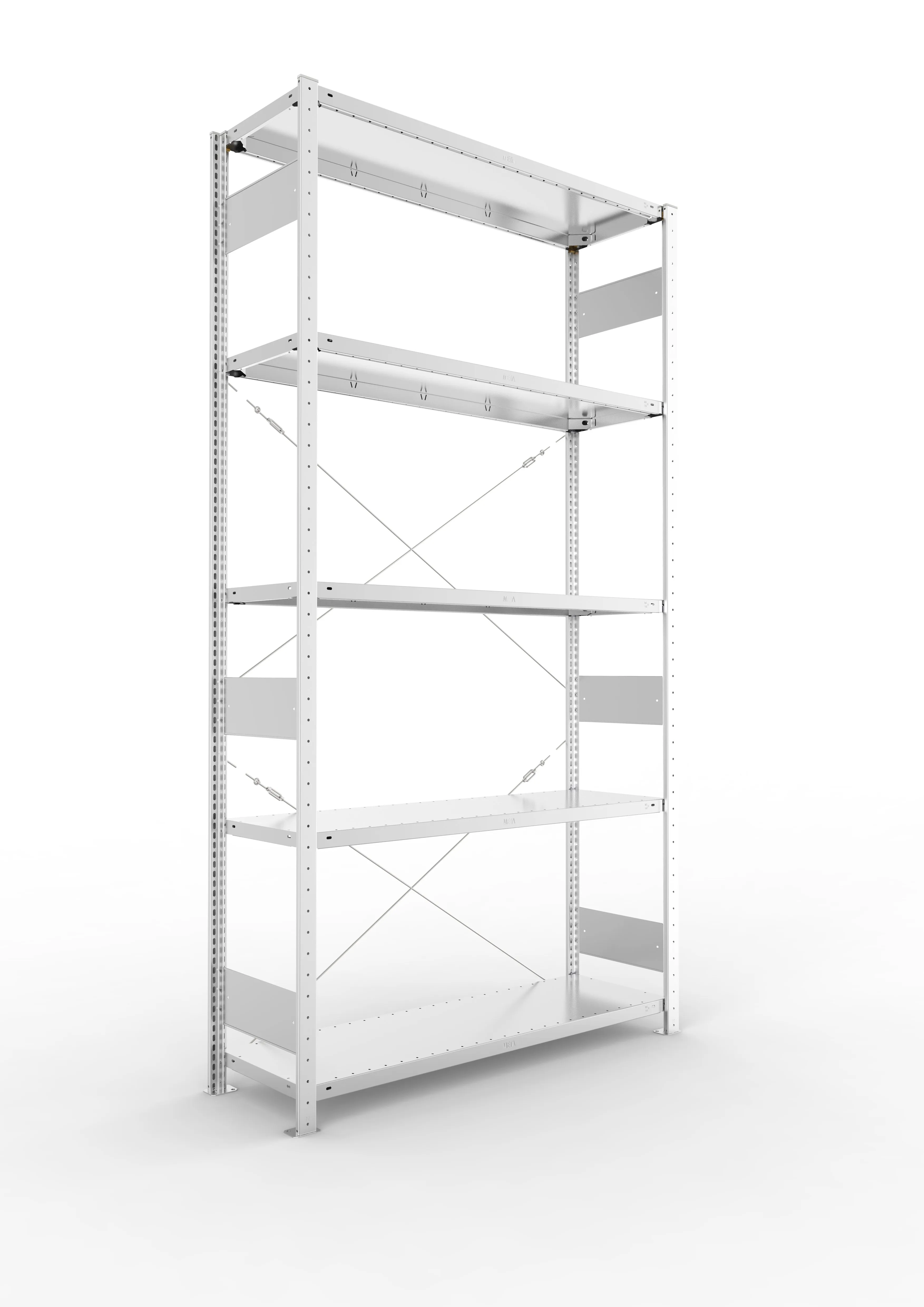 Palettenregal Ständer 120/20 S – 490×110 cm, verzinkt