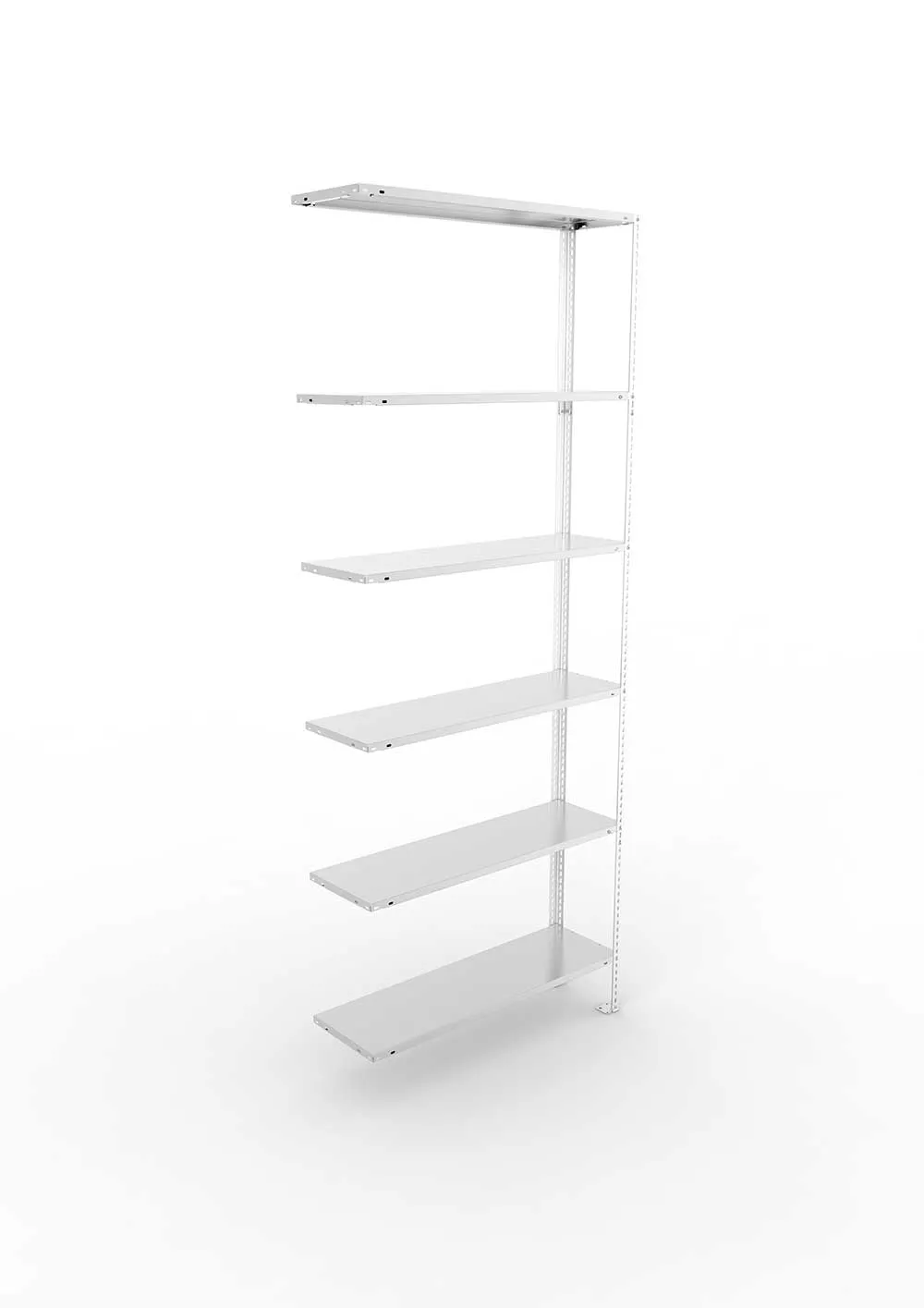 Kellerregal Pro Schraubsystem Anbauregal 250×100×30 cm, 80 kg, 6 Böden, verzinkt