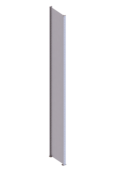 Metallregal LW3 S Rahmen für Regalsystem Metall 3000 x 400 RAL 7035 Eurolochwandrahmen Höhe: 3000mm, Tiefe: 400mm