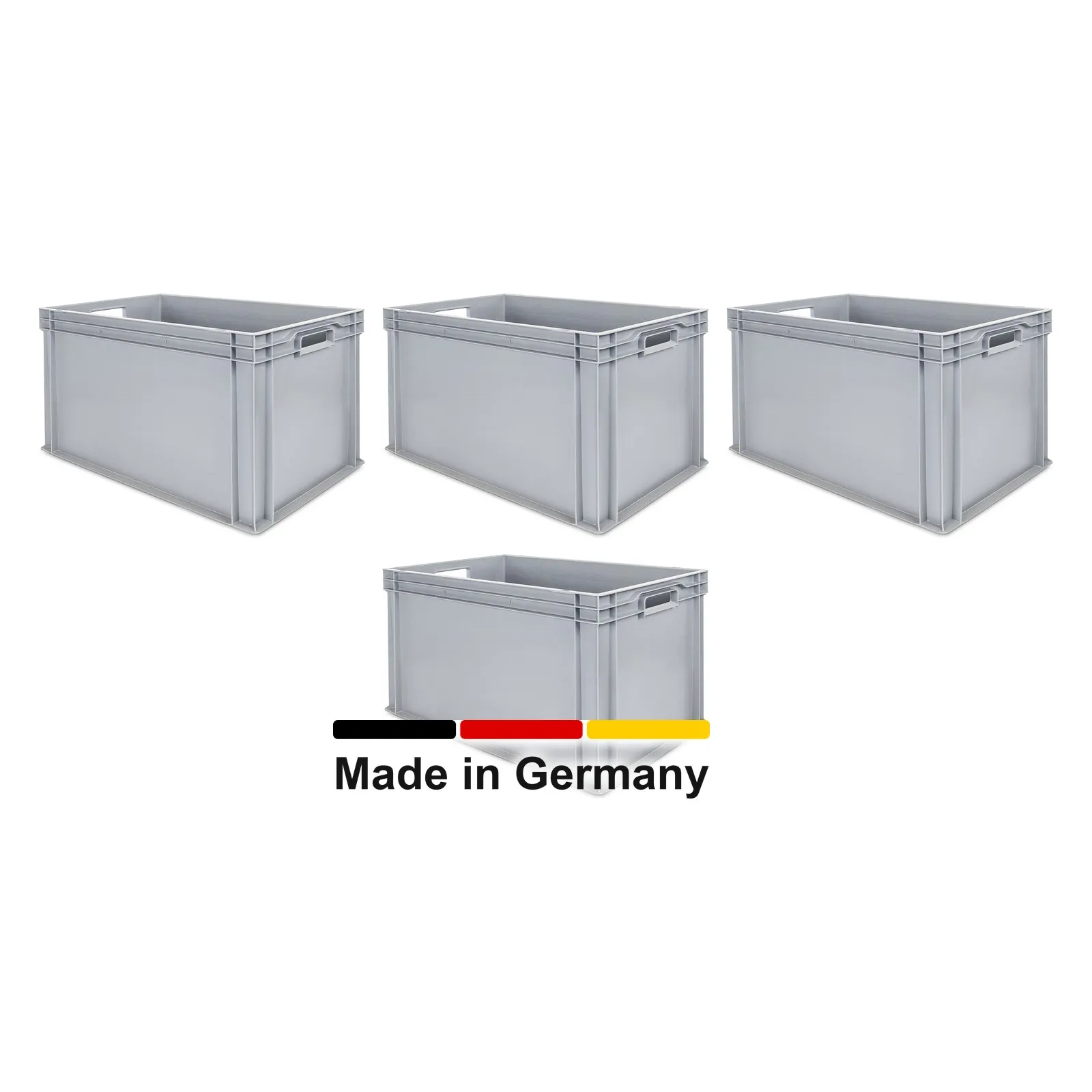 4x Eurobox 60x40x42 cm - UNISTA, Griffe offen
