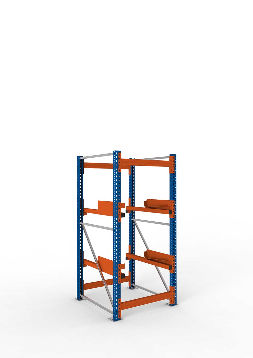 Metallregal Boden L-80 – 100×50 cm, RAL 7035