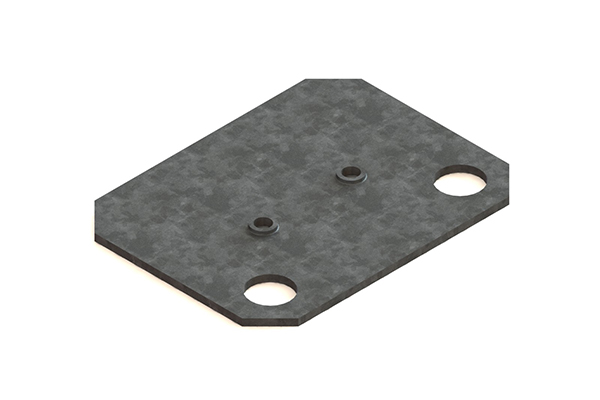 Metallregal Unterlegplatte für Klemmfuß vzk( für Metallregal Einfachklemmfuß ) 76 x 58 x 2 mm