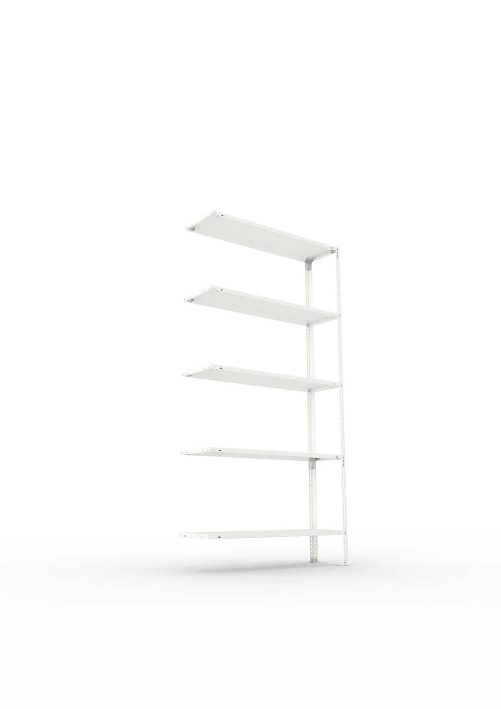Metallregal FIX 80 Anbauregal für Regalsystem Metall 2000 x 1000 x 300 RAL 7035 kpl. mit 5 Böden