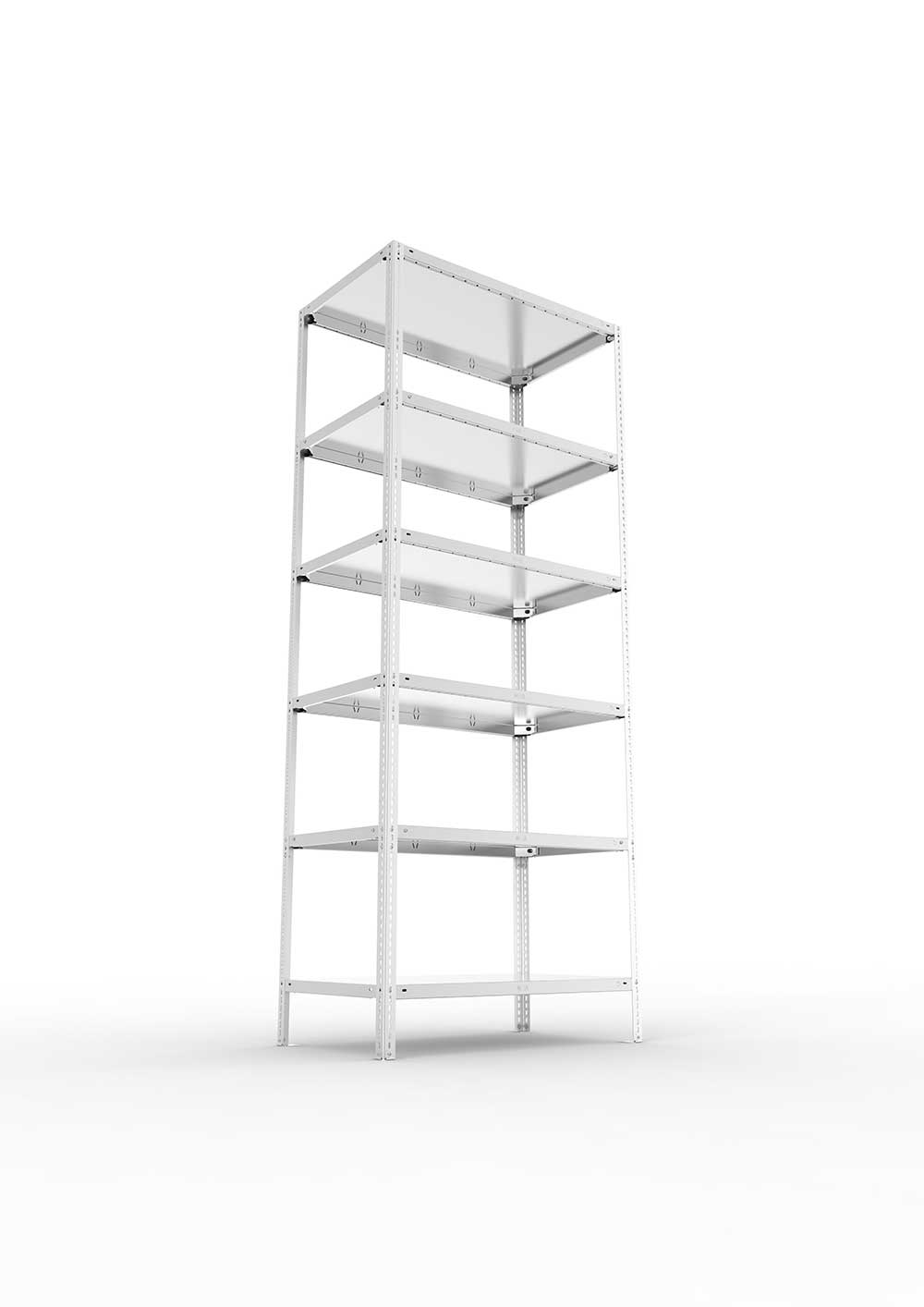 Schraubregal Pro Grundregal – 250×100×60 cm, 150 kg, verzinkt