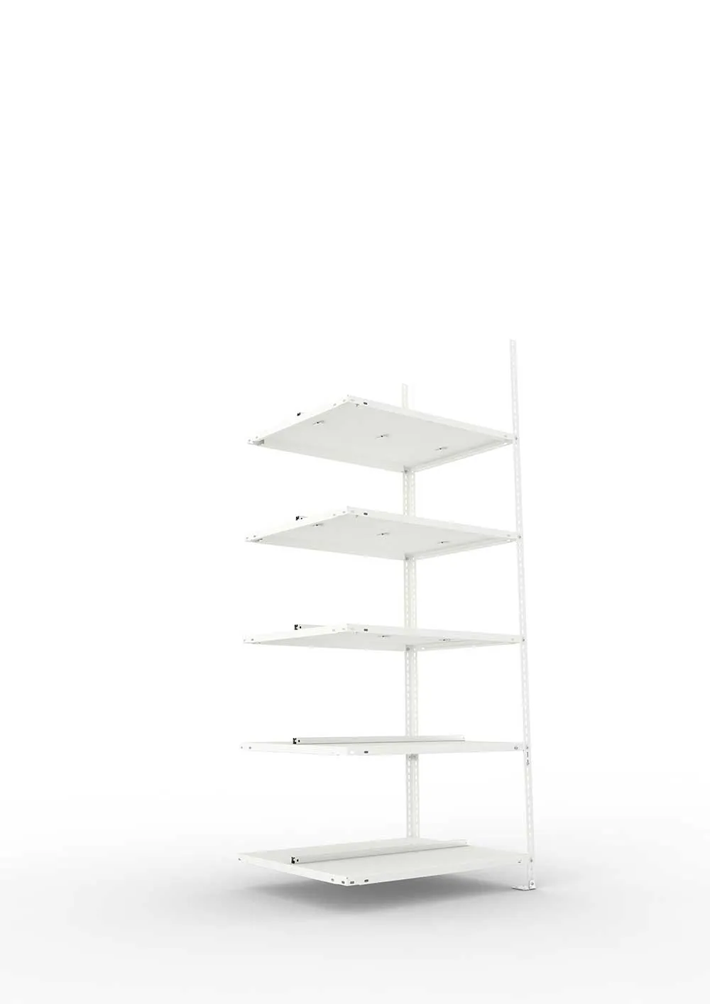 Büroregal Pro Schraubsystem Anbauregal – 185×75×60 cm, RAL 7035