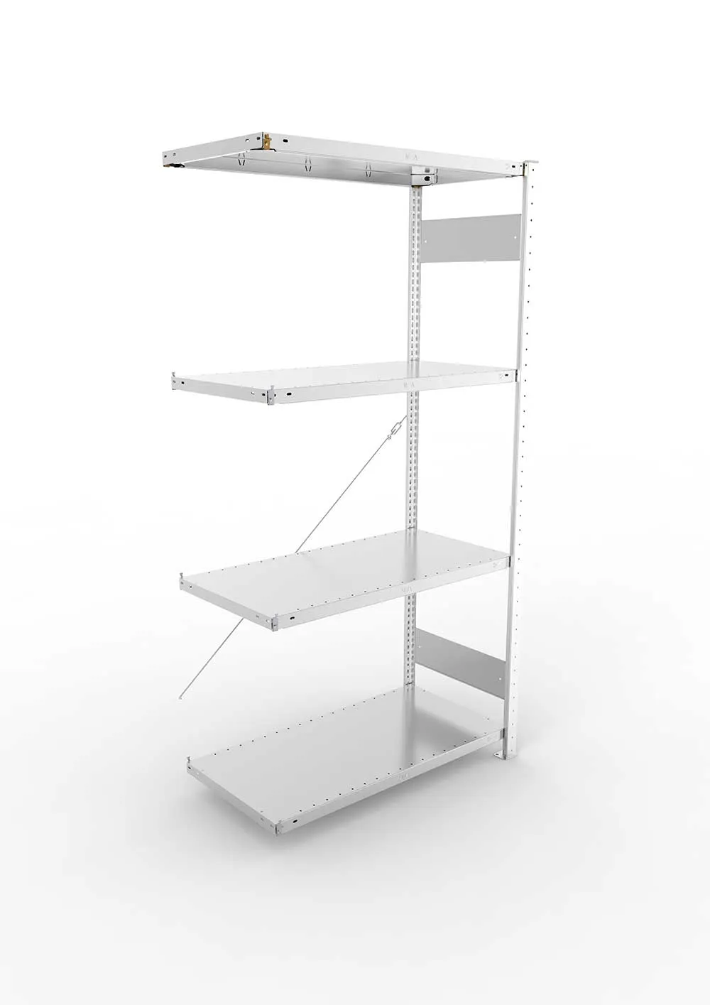Metallregal SET Anbauregal – 200×100×50 cm, 150 kg, verzinkt