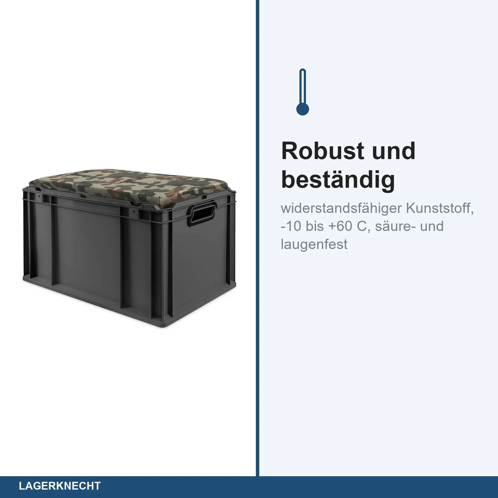 Seat Box 60x40x36 cm, NextGen Cycle, Griffe offen
