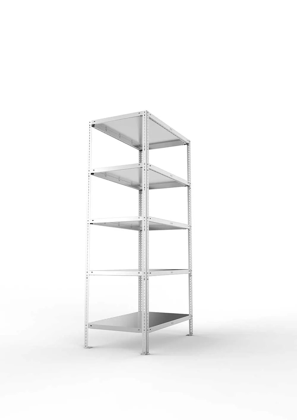 Kellerregal Pro Schraubsystem Grundregal 200×100×60 cm, 150 kg, 5 Böden, verzinkt