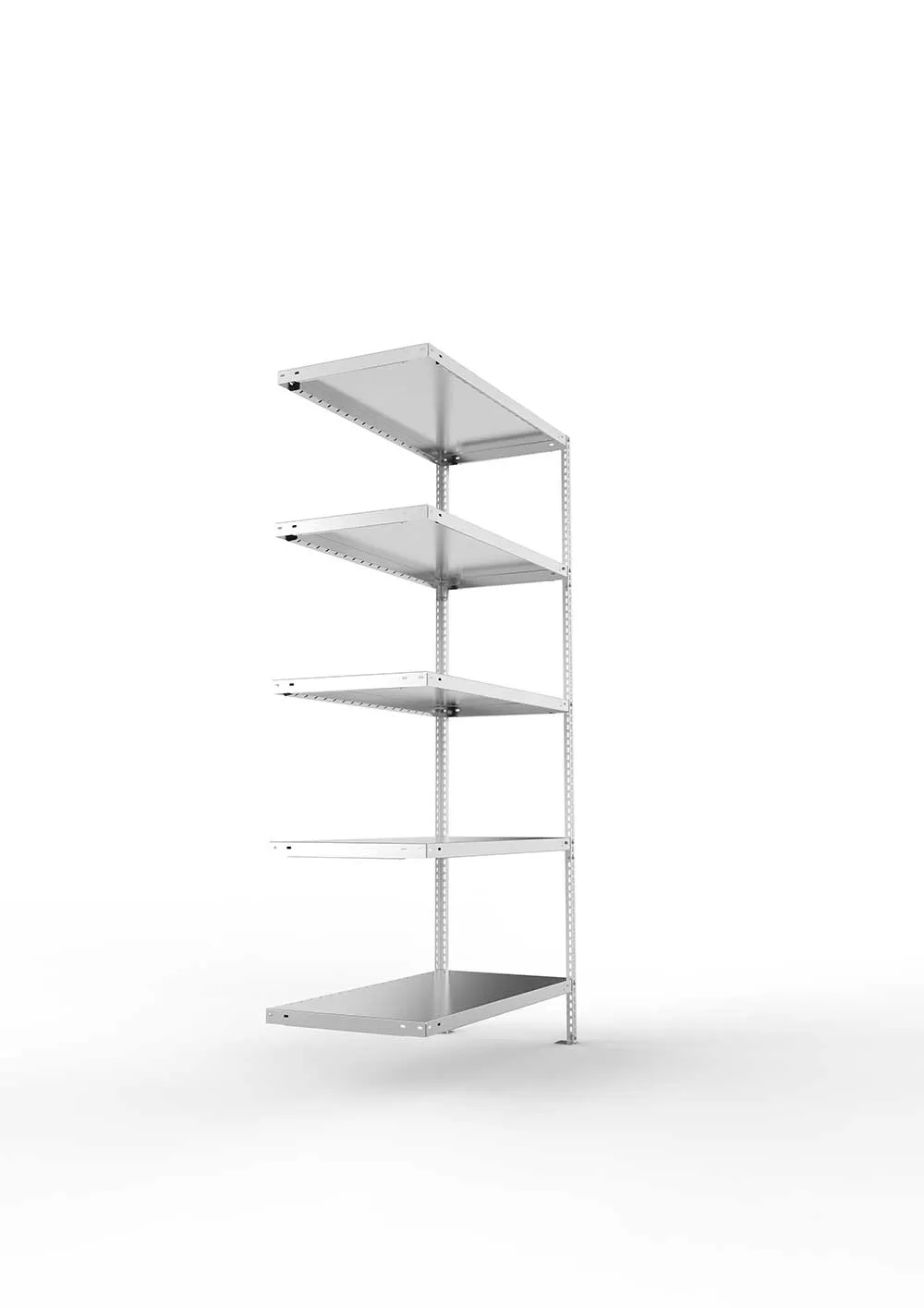 Kellerregal Pro Schraubsystem Anbauregal 200×100×50 cm, 100 kg, 5 Böden, verzinkt