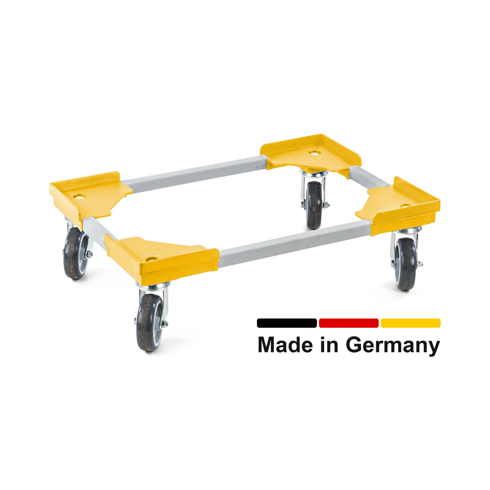 Transportroller VARIABLE - 600x400 - Kunststoffräder 4 Lenkrollen Gelb