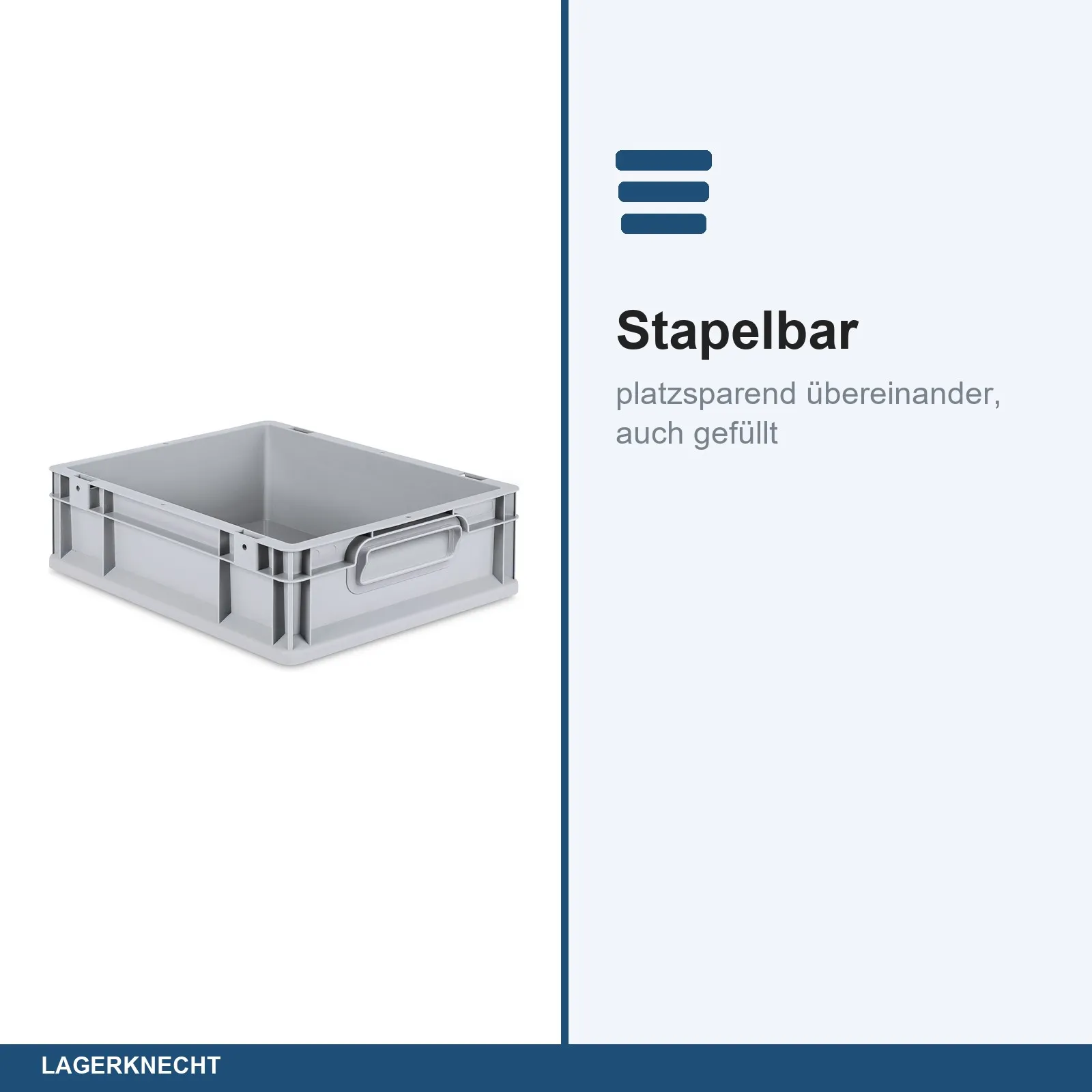 Eurobox 40x30x12 cm mit Scharnierdeckel, NextGen